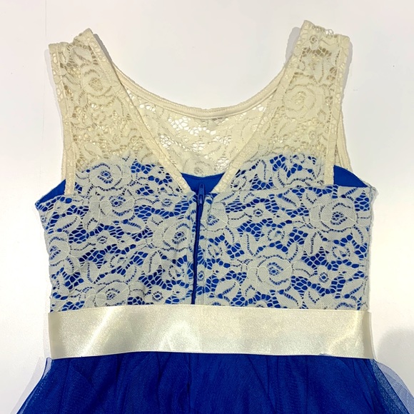 Rare Editions Girls ruffled dress with lace - Picture 4 of 6